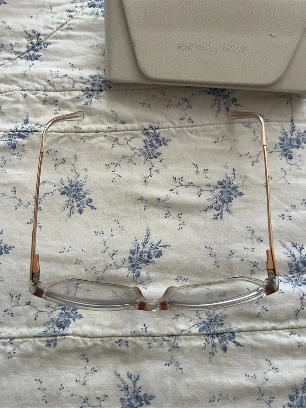 Michael Kors Clear to Amber Gradient Women's Glasses with Rose Gold Temples